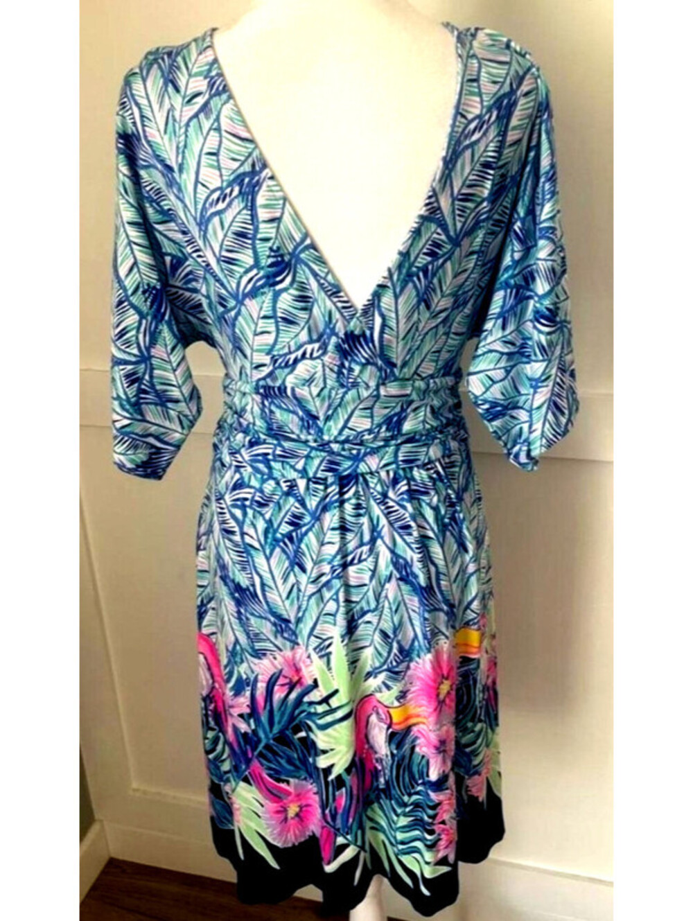 Lilly Pulitzer Tropical Hawaiian Midi Dress Resortwear Luxury Preppy Coastal